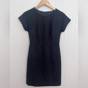 J Crew Dolman Dress in Double-Serge Wool - Navy